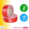 Heavy Duty Red Duct Tape 2" x 60 yds 9 Mil Thick ‚Äì 2 Roll Polyethylene Coated Cloth Tape for General Maintenance Wrapping Bundling Box Sealing Durab